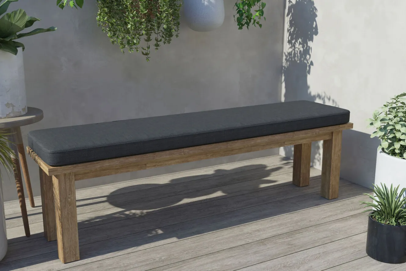 OUTFLEXX Sitzbank, natur, recyceltes SLVK-Teakholz, 170 x 40 x 45 cm