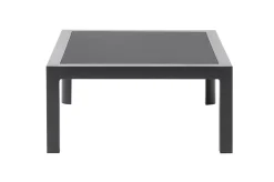 OUTFLEXX 3-Sitzer Sofa, anthrazit matt, Alu/Polyester, 167x75x66 cm, inklusive Hocker und Beistelltisch