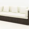 OUTFLEXX 3-Sitzer Sofa, braun marmoriert, Polyrattan, 210 x 85 x 70 cm, wasserfeste Kissenbox