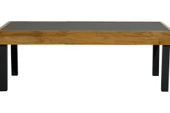 OUTFLEXX Skagen Couchtisch, Anthrazit, Teak/Aluminium, 125x65 cm, Pflegeleicht