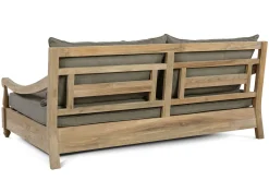 OUTFLEXX Sofa, natur, recyceltes Teak, 190x112x82cm 2 Sitzer, inkl. Kissen, mit Armlehnen, FSC®-zertifiziertes Produkt
