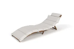 OUTFLEXX Sonnenliege, Akazie/Polyester, 186 x 55 x 21 cm, inkl. Auflage, FSC®-zertifiziertes Produkt