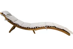 OUTFLEXX Sonnenliege, Akazie/Polyester, 186 x 55 x 21 cm, inkl. Auflage, FSC®-zertifiziertes Produkt