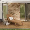 OUTFLEXX Sonnenliege, natur, Akazie, Geölt, Rollbar, Vertikal Verstellbar, FSC®-zertifiziertes Produkt