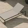 OUTFLEXX Sonnenliege, Schwarz, Aluminium, pflegeleicht, korrosionsbeständig, mit Fußkappen, hohe Belastbarkeit, witterungsbeständig