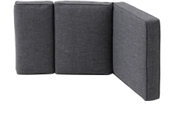 OUTFLEXX Stapelsessel, anthrazit matt, Alu/Polyester, 71,5x59x106 cm, Teak Armlehnen, inkl. Polster