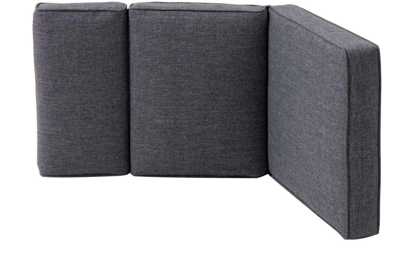 OUTFLEXX Stapelsessel, anthrazit matt, Alu/Polyester, 71,5x59x106 cm, Teak Armlehnen, inkl. Polster