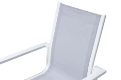 OUTFLEXX Stapelsessel, creme/weiß, Alu/Textilene, stapelbar, pulverbeschichtet, robuste Konstruktion