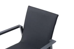 OUTFLEXX Stapelstuhl, schwarz, Alu/Textilene, pulverbeschichtet, pflegeleicht, witterungsbeständig