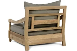 OUTFLEXX Stuhl, natur, recyceltes Teak, 90X90x82cm, inkl. Kissen, mit Armlehnen, FSC®-zertifiziertes Produkt