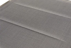 OUTFLEXX Stuhl, silber, Edelstahl/Textilene, padded, Armlehnen aus Teakholz, 62x56,5x86cm