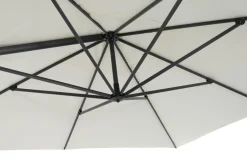 OUTFLEXX Sydney Ampelschirm, anthrazit/creme, Alu/Polyester, 350 x 350 cm, inkl. Plattenständer
