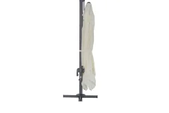 OUTFLEXX Sydney Ampelschirm, anthrazit/creme, Alu/Polyester, 350 x 350 cm, inkl. Plattenständer