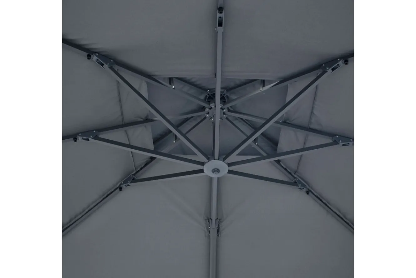 OUTFLEXX Sydney Ampelschirm, anthrazit, Aluminium/Polyester, 400 x 300 cm