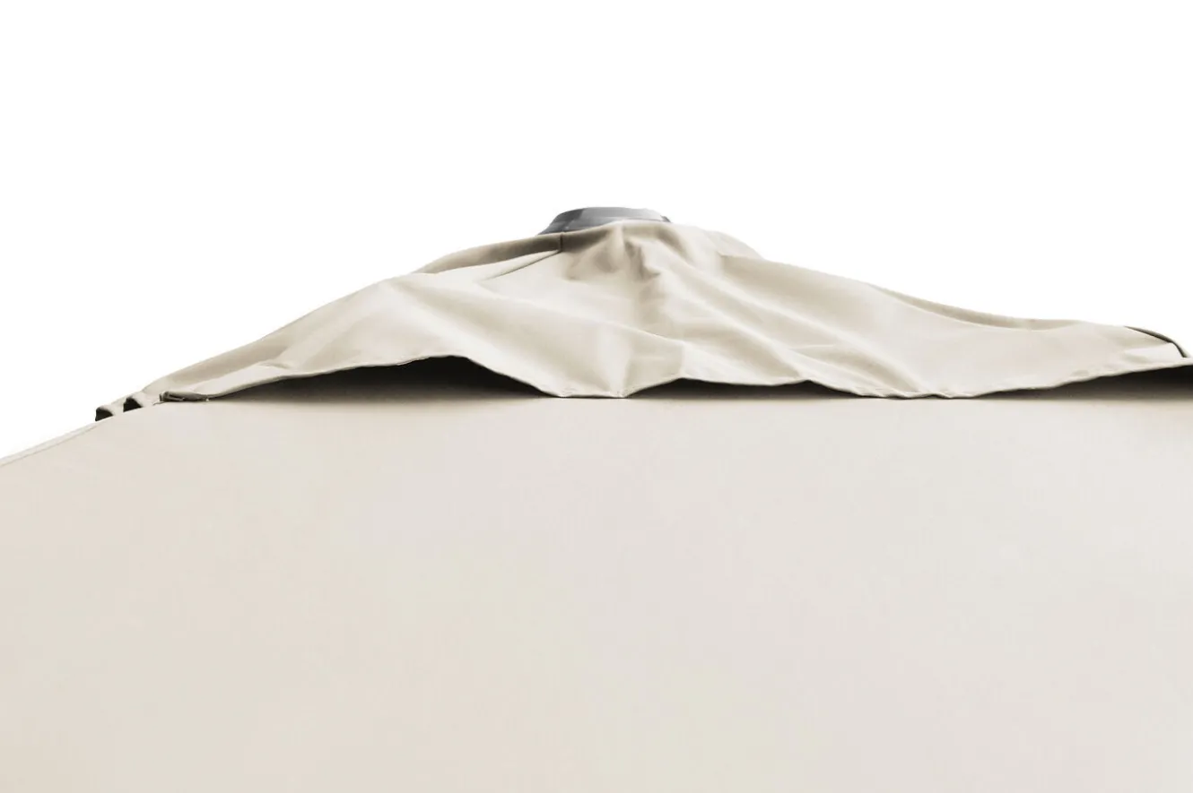 OUTFLEXX Sydney Ampelschirm, weiß/creme, Aluminium/Polyester, 300 x 300 cm, inkl. Kreuzständer, UV-beständig