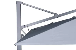 OUTFLEXX Sydney Ampelschirm, anthrazit matt/grau, Alu/Polyester,350 x 350 cm, mit Air-Vent System, inkl. Schirmständer