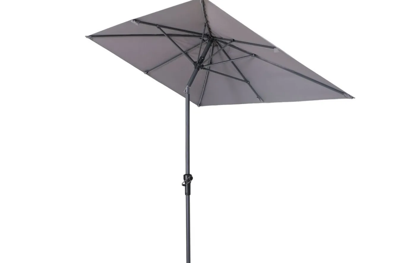 OUTFLEXX Sydney Mittelstockschirm, anthrazit, pulverbesch. Aluminium/Polyester PA-beschichtet, 270 x 150 cm