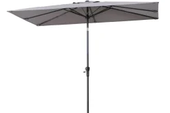 OUTFLEXX Sydney Mittelstockschirm, anthrazit, pulverbesch. Aluminium/Polyester PA-beschichtet, 270 x 150 cm