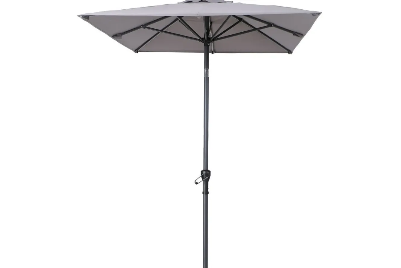 OUTFLEXX Sydney Mittelstockschirm, anthrazit, pulverbesch. Aluminium/Polyester PA-beschichtet, 270 x 150 cm