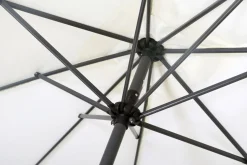 OUTFLEXX Sydney Mittelstockschirm, anthrazit/creme, pulverbesch. Aluminium/Polyester PA-beschichtet, 270 x 150 cm