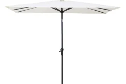 OUTFLEXX Sydney Mittelstockschirm, anthrazit/creme, pulverbesch. Aluminium/Polyester PA-beschichtet, 270 x 150 cm