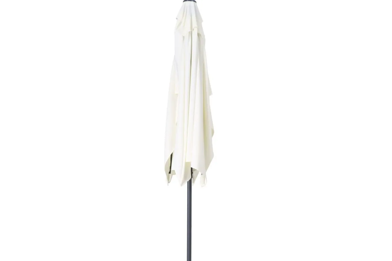 OUTFLEXX Sydney Mittelstockschirm, anthrazit/creme, pulverbesch. Aluminium/Polyester PA-beschichtet, 270 x 150 cm