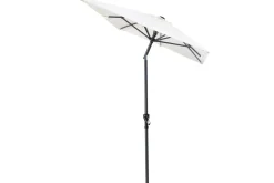 OUTFLEXX Sydney Mittelstockschirm, anthrazit/creme, pulverbesch. Aluminium/Polyester PA-beschichtet, 270 x 150 cm