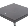 OUTFLEXX Sydney Schirmständer, Granit, 80x80x16,5cm, 120kg, mit Lenkrollen