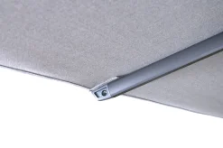 OUTFLEXX Sydney Sonnenschirm, grau, Aluminium, 400 x 400 cm, mit Air-Vent System, UV-Schutz, pulverbeschichtet, inkl. befüllbarem Schirmständer