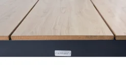 OUTFLEXX Tallinn Garten-Essgruppe, 8 Personen, Tisch 200x90 cm, Alu/Holzimitat, anthrazit/natur