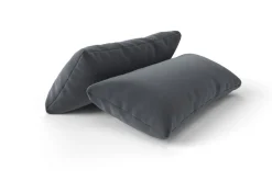 OUTFLEXX Tampere Dekokissen, grau, 100% Polyacryl, 30 x 60 cm, Premium 2er-Set