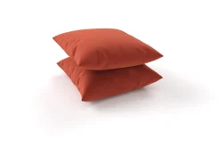 OUTFLEXX Tampere Dekokissen, orange, 100% Polyacryl, 45 x 45 cm, Premium 2er-Set