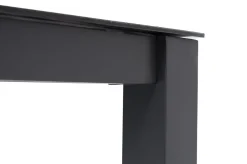 OUTFLEXX Tavio Garten-Essgruppe, anthrazit matt/orange, Alu/Rope-Geflecht, Spraystone-Tischplatte 160 x 95 cm, 4 Diningsessel