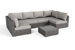OUTFLEXX Tiago Gartenlounge für 6 Personen, langlebiges Material, robust, witterungsbeständig
