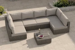 OUTFLEXX Tiago Gartenlounge für 6 Personen, langlebiges Material, robust, witterungsbeständig