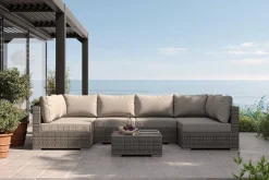 OUTFLEXX Tiago Gartenlounge für 6 Personen, langlebiges Material, robust, witterungsbeständig