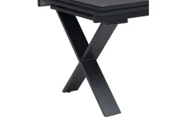 OUTFLEXX Toronto Ausziehtisch, anthrazit matt, Alu/Spraystone, 180/280x100cm, Schubladenauszug