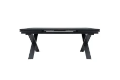 OUTFLEXX Toronto Ausziehtisch, anthrazit matt, Alu/Spraystone, 180/280x100cm, Schubladenauszug
