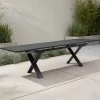 OUTFLEXX Toronto Ausziehtisch, anthrazit, Alu/Spraystone, 180/280x100cm, Schubladenauszug