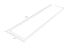 OUTFLEXX Tulare Bankauflage, grau meliert, Polyester, 170 x 40 cm, Kissenstärke ca. 5 cm
