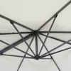 OUTFLEXX Ultimate L Ampelschirm, anthrazit/creme, Alu/Spuncrylic®, 400 x 400 cm, inkl. befüllbarem Schirmständer