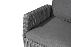 OUTFLEXX Vigo Dining-Sessel, stahlgrau-meliert, Polyrattan, 60x68x111cm, Rücken stufenlos verstellbar