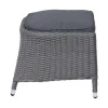 OUTFLEXX Vigo Fußhocker, stahlgrau-meliert, Polyrattan, 56x54x40cm, inkl. Polster
