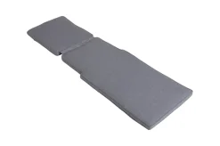 OUTFLEXX Vigo Rollliege, stahlgrau-meliert, Alu/Polyrattan, 198x68x96 cm, rollbar, inklusive Polster