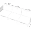 OUTFLEXX Visby Gartenlounge 3-teilig, creme/weiß, Alu/Stahl, inkl. Polster, abnehmbare Bezüge,elektrophoretisch beschichtet