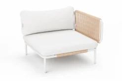 OUTFLEXX Visby Loungesofa Eckteil, creme/weiß, Alu/Stahl, inkl. Kissen, elektrophoretisch beschichtet