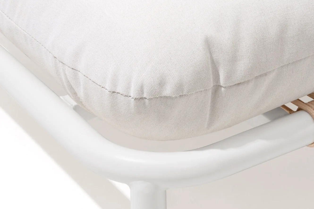 OUTFLEXX Visby Loungesofa Eckteil, creme/weiß, Alu/Stahl, inkl. Kissen, elektrophoretisch beschichtet