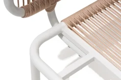 OUTFLEXX Visby Loungesofa Mittelteil, creme/weiß, Alu/Stahl, inkl. Kissen, elektrophoretisch beschichtet