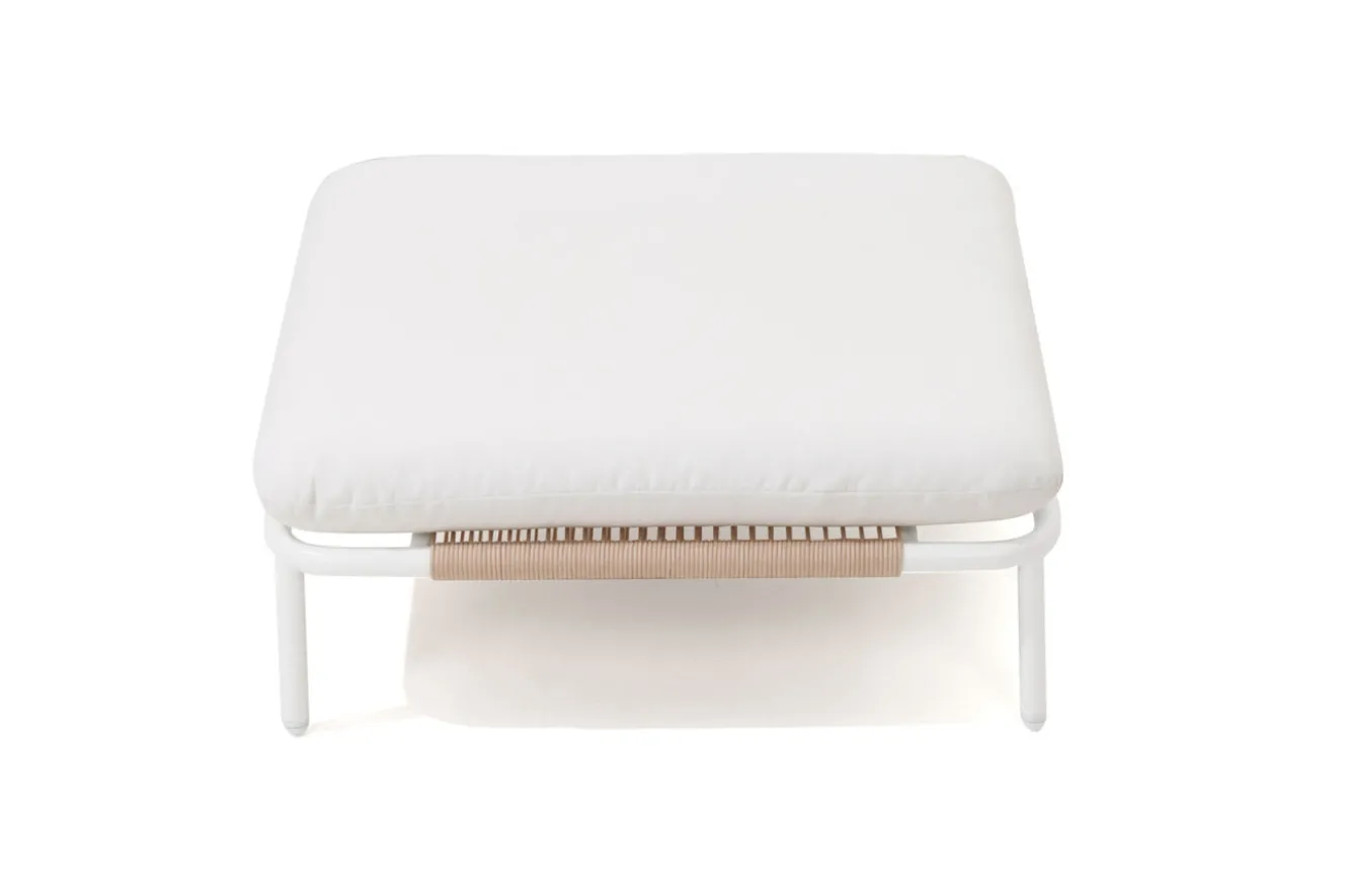 OUTFLEXX Visby Loungesofa Mittelteil, creme/weiß, Alu/Stahl, inkl. Kissen, elektrophoretisch beschichtet