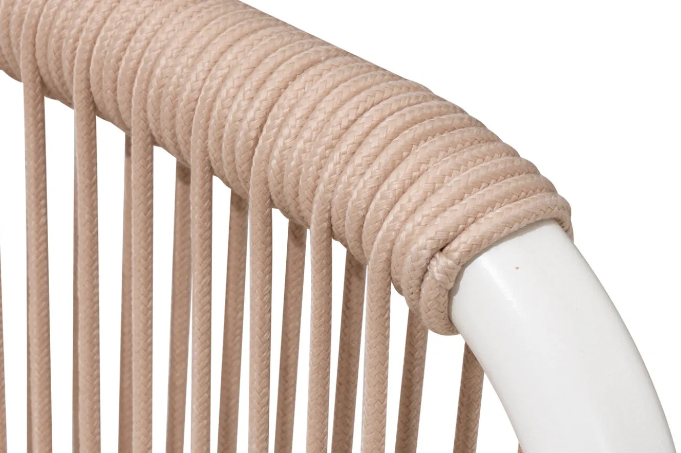 OUTFLEXX Visby Loungesofa Mittelteil, creme/weiß, Alu/Stahl, inkl. Kissen, elektrophoretisch beschichtet